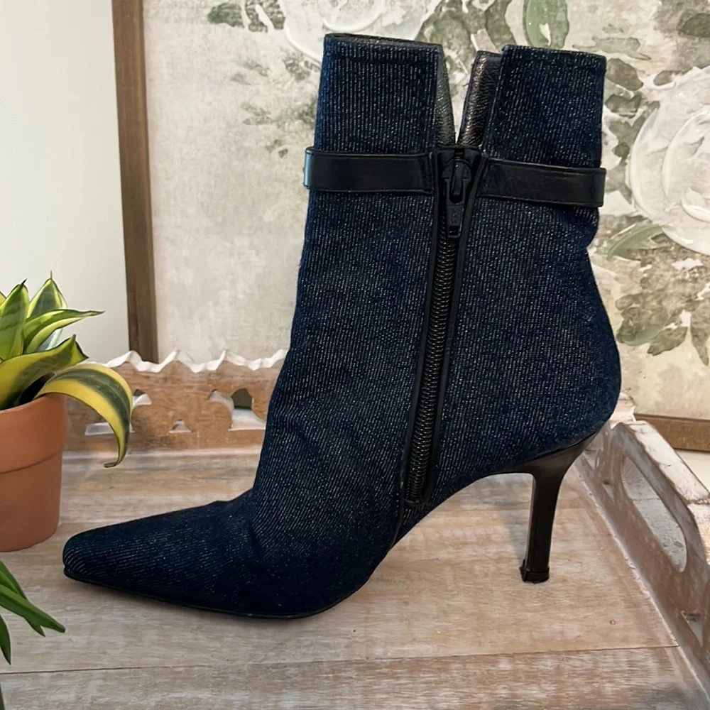 Stuart Weitzman Denim Booties - Picture 7 of 12